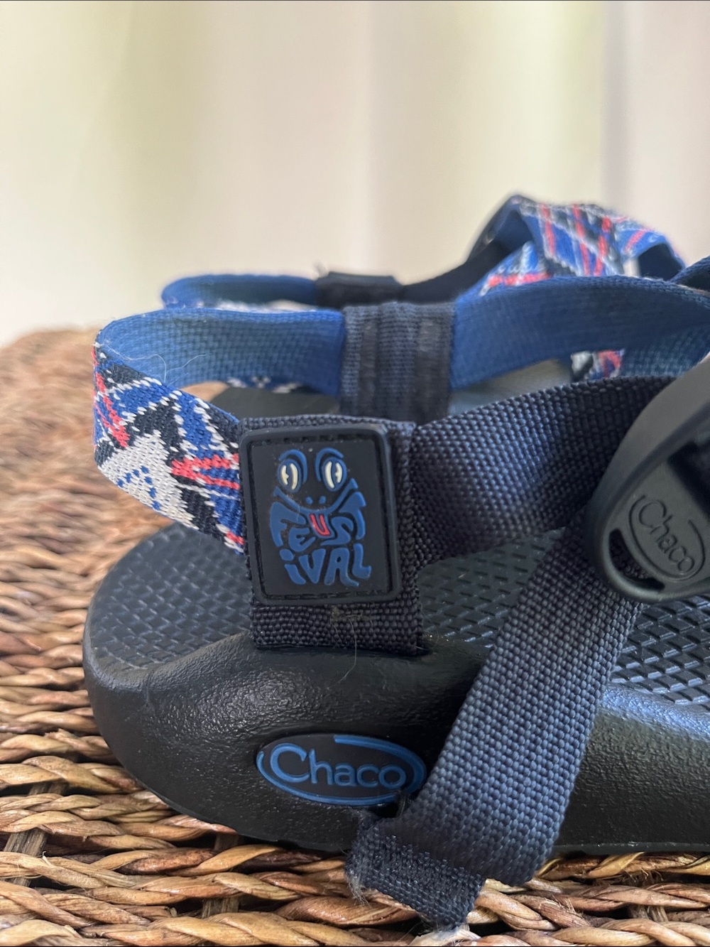 Women’s Chaco Z/Classic Navy Sandals with Multicolor Woven Straps - Picture 5 of 8
